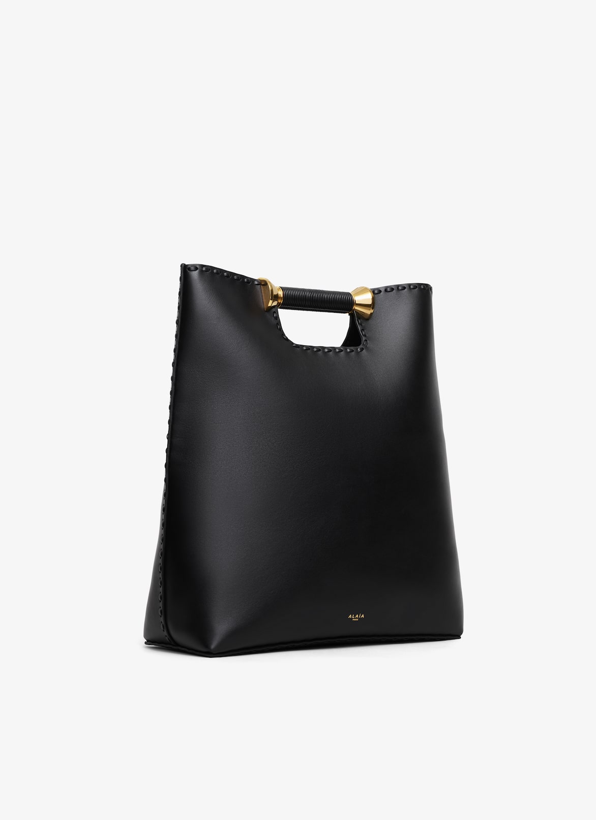BOBINE TOTE BAG IN CALFSKIN ALAÏA BLACK BOBINE TOTE BAG IN CALFSKIN